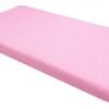 Cearsaf cu elastic roata 120x60 cm Buline albe pe roz 1