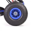 Kart cu pedale pentru copii cu roti gonflabile Top Racer Blue 7