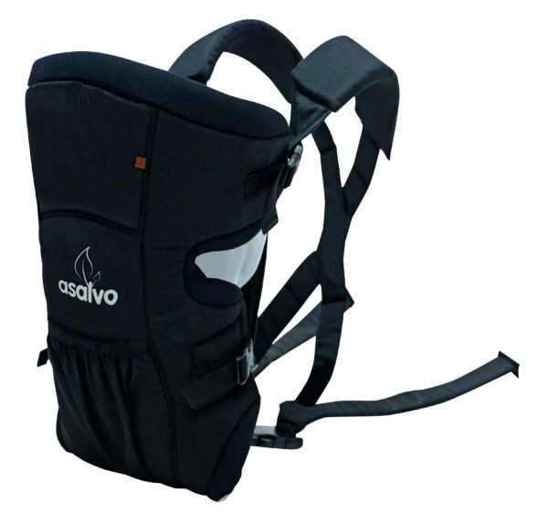 Marsupiu bidirectional asalvo baby carrier black scaled