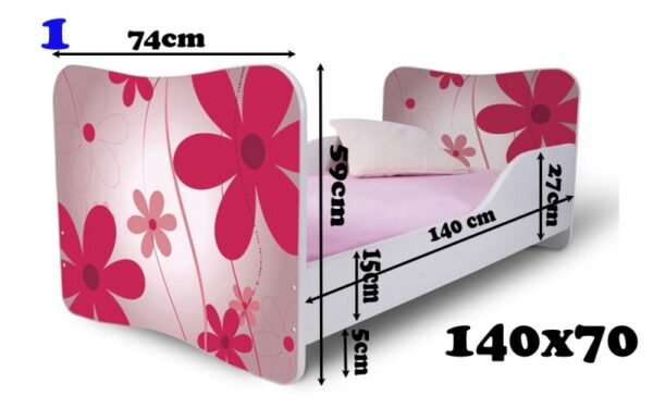 Patut Nobiko Butterfly 70x140 cu saltea NOB41