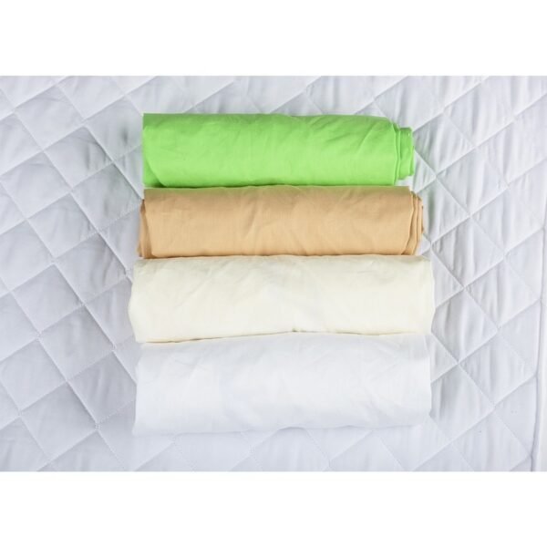 Set 4 x cearceaf cu elastic pt patut de 120x60 cm cappucinocremalbverde