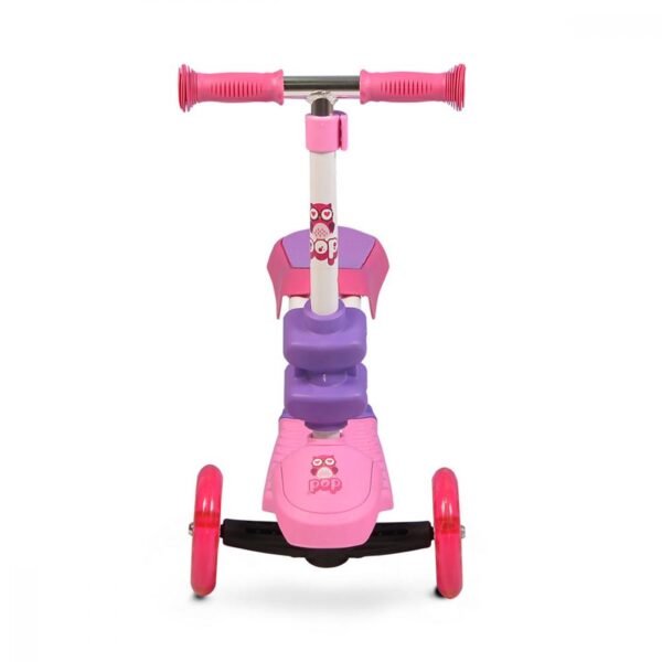 Trotineta multifunctionala 2 in 1 cu lumini Pop Pink